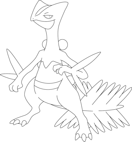 Sceptile Pokemon Coloring Page